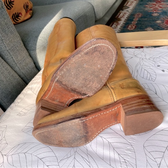 FRYE Banana campus boots yellow size 7 - Picture 14 of 16